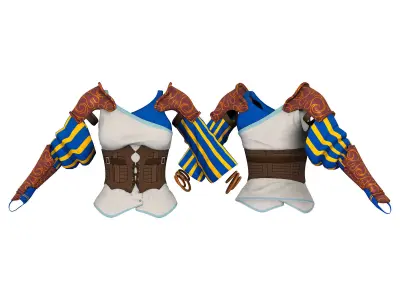 Roleplay Cosplay Wizard Outfit Costume Low-poly 3D model