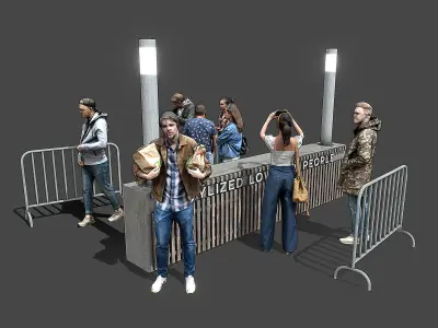 Stylized Lowpoly People Casual Pack Volume 6 Low-poly 3D model