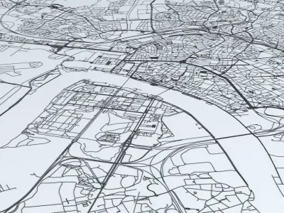 Antwerp Road Network and Streets 3D model