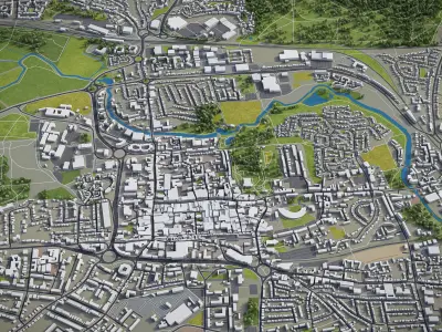 Colchester Low-poly 3D model