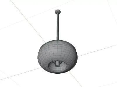 Stylized Hanging Light Fixture for Interior Design and Archviz 3D model