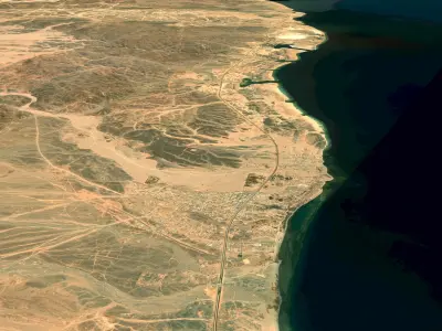 NEOM city topography Saudi Arabia - tile n27 e35 3D model