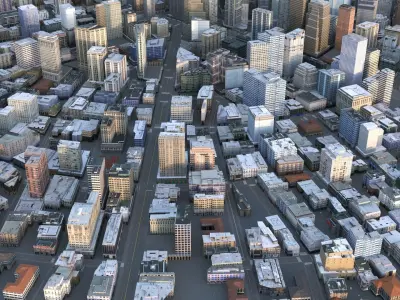 City 76 Low-poly 3D model