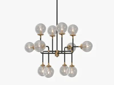 Sale Restoration Hardware Bistro Globe Clear Glass Chandelier 3D model