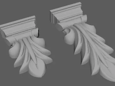 pilaster 2 sizes 3D model purchase