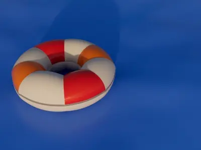 Buoy Animation float on water  3D model