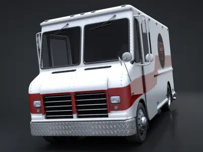 Delivery Truck Rigged C4D 3D model