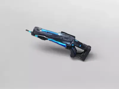 Futuristic Energy Rifle 3D Model 3D model