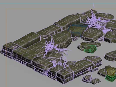 Game Model - Kasyapa Forest Water Platform 02 3D model