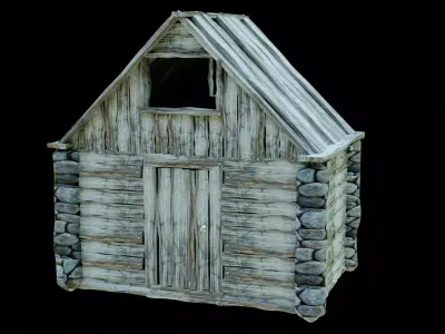 woody cabin 3d model 3D model