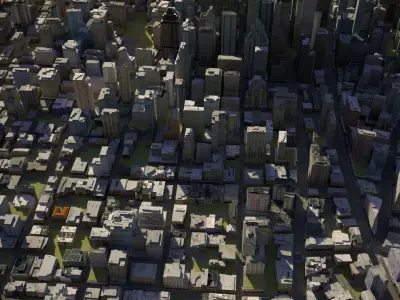 City 23 Low-poly 3D model
