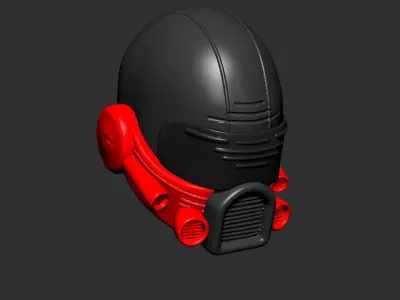 helmet high poly sculpt 3d printable ver 7 3D model 3D model