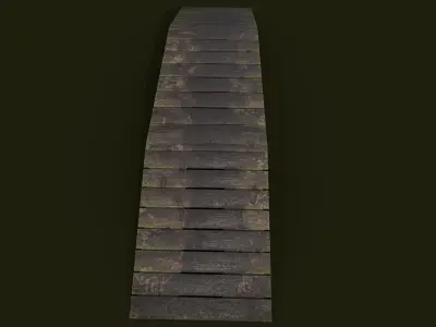 Trench Bridge Low-poly 3D model