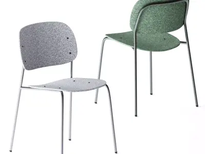 Hale PET Felt Stack Chair by DeVorn 3D model