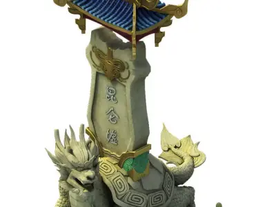 Game Model - Hanging Garden - Kunlun Hui Monument 3D model