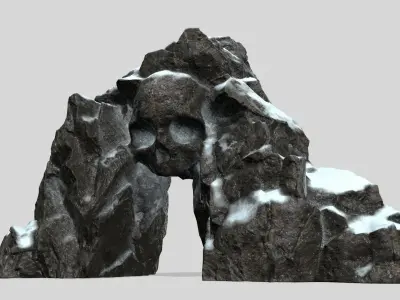 Skull Cave Low-poly 3D model