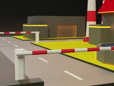 Lowpoly Nuclear Fabrica - Facility Low-poly 3D model