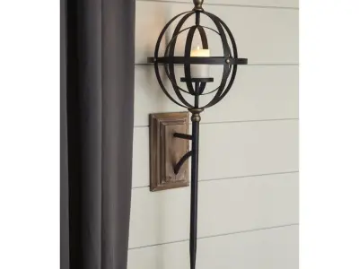 Rizzuto Light Black - Gold Wallchiere 3D model