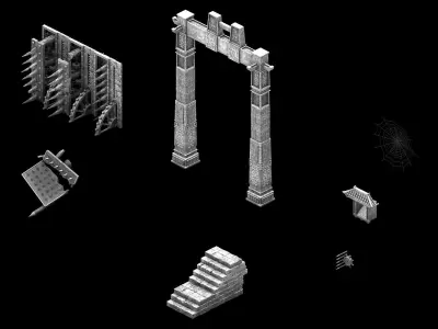 Game Dungeon - Arch 32 3D model