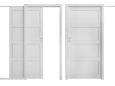 Sliding door 4 3D model