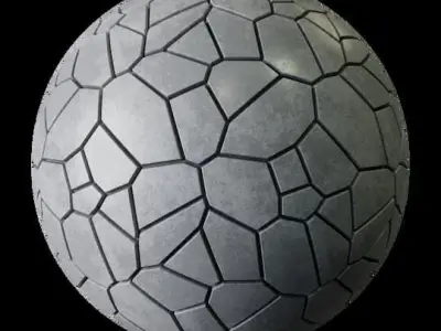 Granite wall 2k PBR texture 3D model