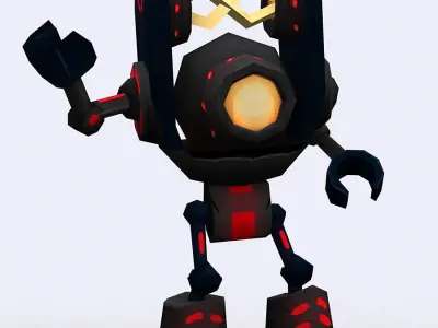3DRT - Chibii-robot-11 Low-poly 3D model