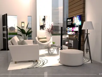 SCANDINAVIAN INTERIOR HOME DESIGN 3D model