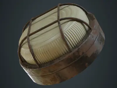 Bulkhead Light 2C Low-poly 3D model