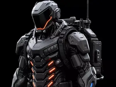 futuristic concept sci-fi design  soldier 3D model purchase