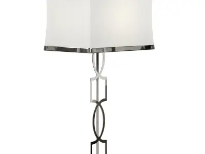 Evan Brushed Nickel Finish Modern Luxe USB Table Lamp Low-poly 3D model