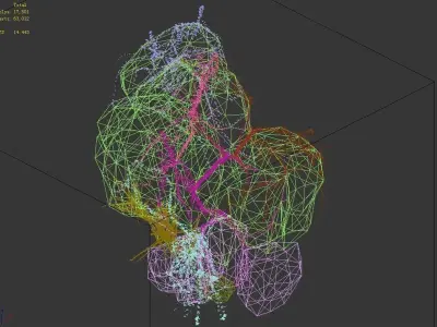 Climbed rattan - stone 02 3D model