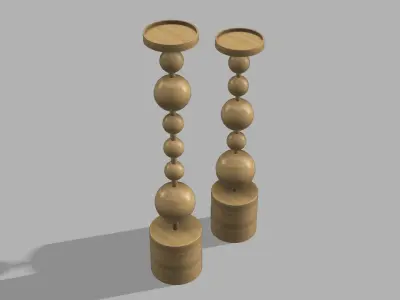 Candle Holder 3D print model 6