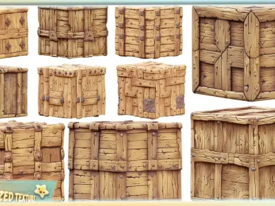 Stylized Wood Seamless Texture Pack Texture
