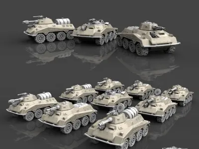 SPMV 234 LOTHAR APC AFV SPM MRL SPAAG 3D print model