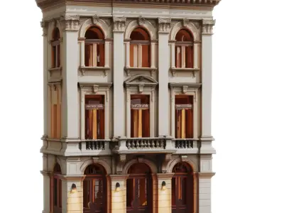 Classic European City Building 3D Model 005 3D model
