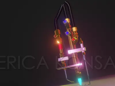 Gas cutter for industrial Low-poly 3D model
