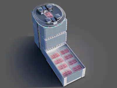 Sports tower - Saudi Arabia  3D model