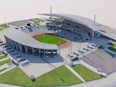 Ataturk Olympic Stadium - Istanbul - Turkey 3D model