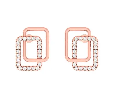 Light wt Women Diamond Earrings  3D print model