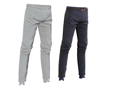 Black Pants - Trousers Denim - Brown Jeans High-Poly 3D model