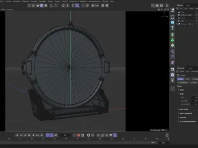 Sci-Fi Temporal Machine Low-poly 3D model