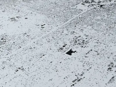 South Los Angeles Streets and Buildings 3D model