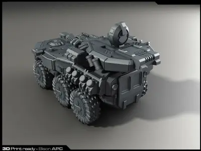 MX6-APC 3D Print cnxg armored vehicle 3D print model