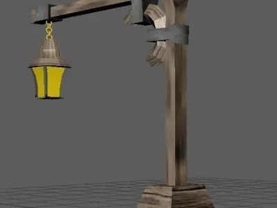 Medieval  Lamp Low-poly 3D model