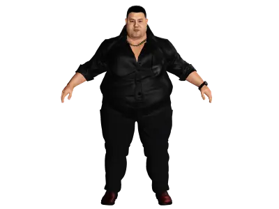 AAA 3D REALISTIC HUMAN MALE CHARACTER - ASIAN FAT BUSINESSMAN