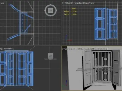 Middel Eastern Lebanese Window Low-poly 3D model