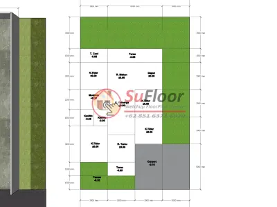 House 12x19m code 528 - Sketchup 3D model 3D model 3D model