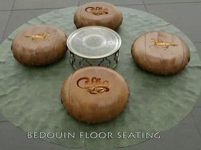 bedouin floor seating 3D model