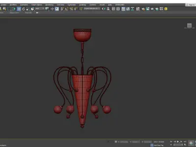 CONIC CRYSTAL CHANDELIER Low-poly 3D model