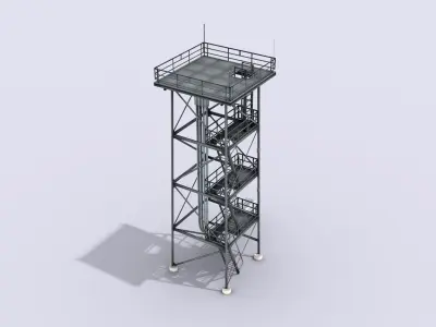Guard Tower Low-poly 3D model